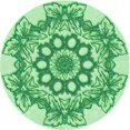 thumbnail image 1 of Ahgly Company Tapis Rond Lavable en Machine Intérieur Vert Jade Transitionnel, 6 Pieds Rond, 1 of 7