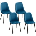 thumbnail image 1 of HOMCOM Dining Chairs Set of 4, Velvet Accent Chair, Dark Blue, 1 of 10