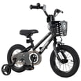 thumbnail image 1 of Costway Vélo 12 Pouces pour Enfant avec Roues Stabilisatrices, Guidon et Selle Ajustables, Frein à Main, Noir, 1 of 10