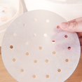 thumbnail image 4 of SHAGUOZHOU Catcher Kitchen Rolling Rack by Refrigerator Round Sheets Of Perforated Parchment Paper, 100 Pieces, For Steamer And Air Fryers, 10in, 4 of 7