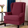 thumbnail image 2 of Becaristey 2piece Stretch Wing Chair Slipcover Extend Lifespan Of Wingback Chair Sofa Protector Fitting Unique blue, 2 of 6