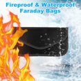 thumbnail image 4 of Uxcell 2 Pcs Faraday Bags, 7.7 x 4.3Inch Phone Car Keys Fob Protector Faraday Bags Fireproof Waterproof Document Bag for NFC RFID GPS Sensor Key, Black, 4 of 7