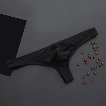 RXIRUCGD Mens Underwear Men's Underwear Panties Sexy Thong Shorts Raised Underwear Ice Silk T Underwears
