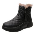 thumbnail image 3 of Bottes d'Hiver Doublées Chaudes Bottines Courtes Mode Extérieur Bottines Cheville Chaussures pour Randonnée Randonneur Hiver 39 Noir, 3 of 9