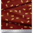 thumbnail image 3 of Soimoi Red Cotton Duck Fabric OMG Text Print Sewing Fabric Yard 42 Inch Wide, 3 of 5