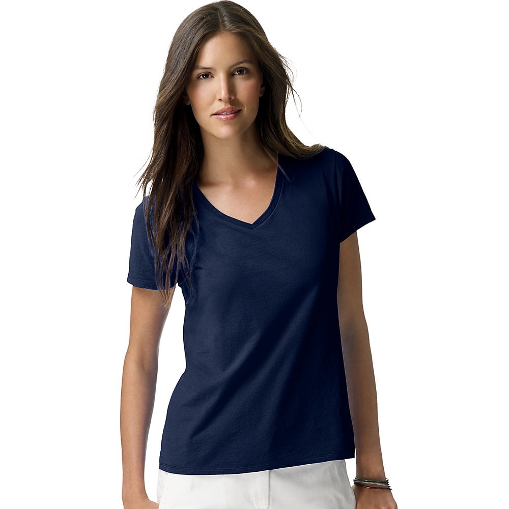 Hanes T-Shirt à Col en V Nano-T® pour Femmes - S04V