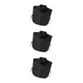 thumbnail image 1 of QualitChoice Simple Design Solid Color False Collar Formal Fashion Chiffon Fake Half Shirt Decorative Detachable Lapel Clothing Decor Black Round 3PCS, 1 of 6