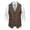 Coffee, variant on RKSTN Dress Vest for Men Tweed Herringbone Vintage Suit Vest Fashionable Solid Color V Neck Sleeveless Single Button Comfortable Flattering Groomsmen Vest Top with Pocket
