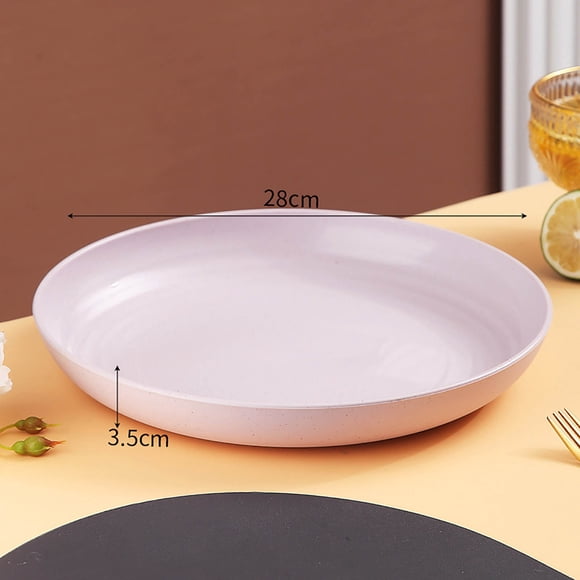 Yeciiwht Assiettes Ménagères pour Légumes Grandes Assiettes Rondes Antichute Assiettes à Collation Assiettes pour Table à Manger Assiettes pour Os Assiettes à Déchets Assiettes à Salade