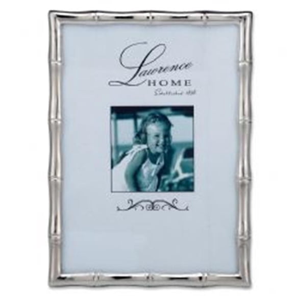 LawrenceFrames 5 x 7 in. Bamboo Picture Frame, Silver