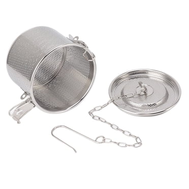 Filtre à Épices, Passoire en Acier Inoxydable pour Assaisonnement, Passoire à Thé, Panier de Cuisson pour Rehausser Soupes Ragoûts Cidre Vin