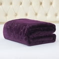 thumbnail image 1 of JML Warm Fleece Blanket, 1 Ply Lightweight Embossed Bed Blanket, Queen (75"x 91"), 1 of 7