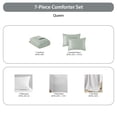 thumbnail image 3 of Regency Heights 7-Piece Queen Bed in a Bag Set, Reversible Comforter with Sheet Set and Shams, Sage Green, Solid Color, 3 of 12