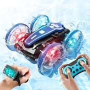 YIMWNYI Amphibious Remote Control Car, Water Land Vehicle, Gesture Control, Double-Sided Driving, All-Terrain Remote Control Toy, Outdoor Entertainment, Rechargeable Battery