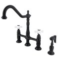 thumbnail image 1 of Kingston Brass KS1275PXBS 8 in. Center Kitchen Faucet With Side Sprayer, 1 of 3