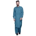 thumbnail image 1 of Atasi Kurta Pathani à Manches Longues Pyjama Kurta Indien Long Pyjama pour Hommes, 1 of 5