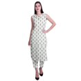thumbnail image 1 of Moomaya Ensemble Kurta Sans Manches à Col Claudine Imprimé pour Femmes, Ensemble Ethnique 2 Pcs, 1 of 6