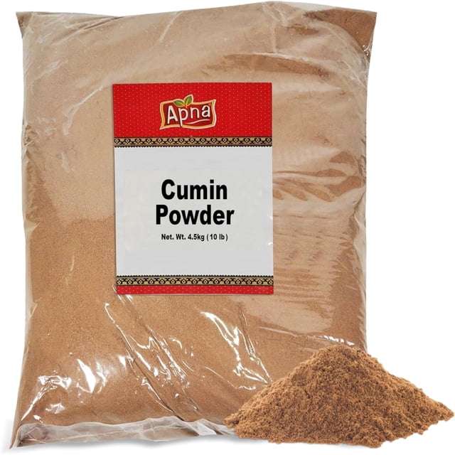 Apna - Cumin Powder (Zeera Ground) - 10lb - 1ct - Aromatic, Bold & Earthy (1ct)