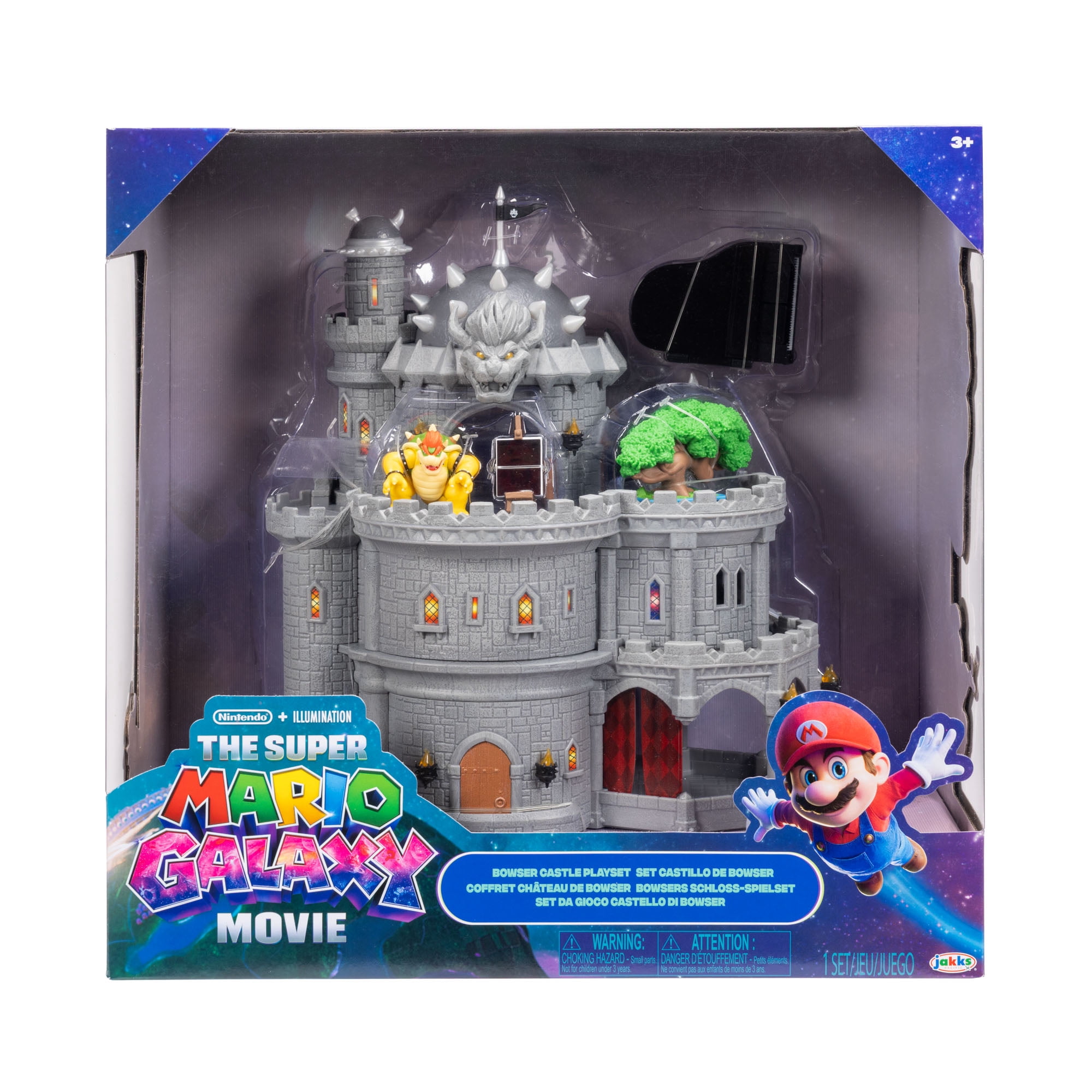 The Super Mario Galaxy Movie – Deluxe Bowser Castle Playset with 1.5” Bowser Figure, Piano, Bonsai Tree, Heat-Activated paintings and more