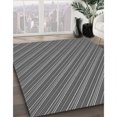 thumbnail image 3 of Ahgly Company Tapis d'Intérieur Lavable en Machine Carré Transitionnel Gris Canon, 6 Pieds Carré, 3 of 7