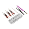 thumbnail image 4 of Kit de Colle Strass, Kit de Colle Strass à Ongles Coupe Multi Facettes pour la Fabrication de Bijoux Blanc, 4 of 7