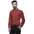 thumbnail image 2 of BESTMAN Formal Shirts For Men Slim Fit Printed Full Sleeve Shirts For Men, 2 of 5