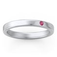 thumbnail image 3 of Bague Empilable avec Pierre de Naissance Gravée - Rubis (Juillet), 3 of 7