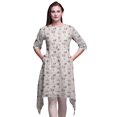 thumbnail image 1 of Bimba Kurti Asymétrique Imprimé Branche Rose et Colibri pour Femmes Robe d'Été Indienne Tunique XXX-Large, 1 of 6