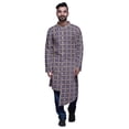thumbnail image 1 of Atasi Ensemble Kurta de Fête pour Hommes Col Mandarin Kurta Pyjama Ethnique Imprimé, 1 of 2
