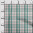 thumbnail image 2 of oneOone Viscose Chiffon Dusty Teal Green Fabric Check Craft Projects Decor Fabric Printed By The Yard 42 Inch Wide, 2 of 4