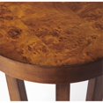 thumbnail image 4 of Round Rubberwood Accent Table In Olive Ash Burl, 4 of 5