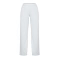 thumbnail image 5 of Birdeem Fashion Womens Spring and Summer Versatile Wide Leg Cotton Linen Elastic Waist Solid Color Wide Leg Pants, 5 of 5