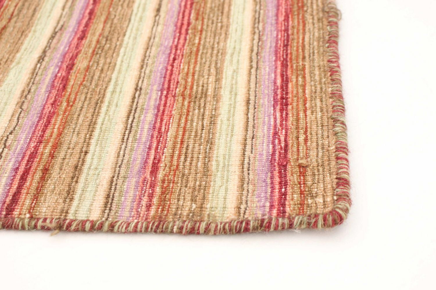 ECARPETGALLERY 4'7" x 6'7" Flat-weaves & Kilims Manhattan Hand Made Area Rug for Living Room, Dining Room and Bedroom in Brown