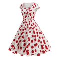 thumbnail image 1 of Ovzne Robes pour Femmes 2025 Robe Femme Robe Parent-Enfant Style Floral Robe à Nœud Camisole Robe de Printemps à Manches Courtes Imprimée Liquidation, 1 of 7