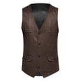 thumbnail image 2 of LOVZFMLL Débardeurs pour Hommes Unis Mode Décontractée à Boutons Hauts de Costume de Scène Débardeurs Blouse, 2 of 9