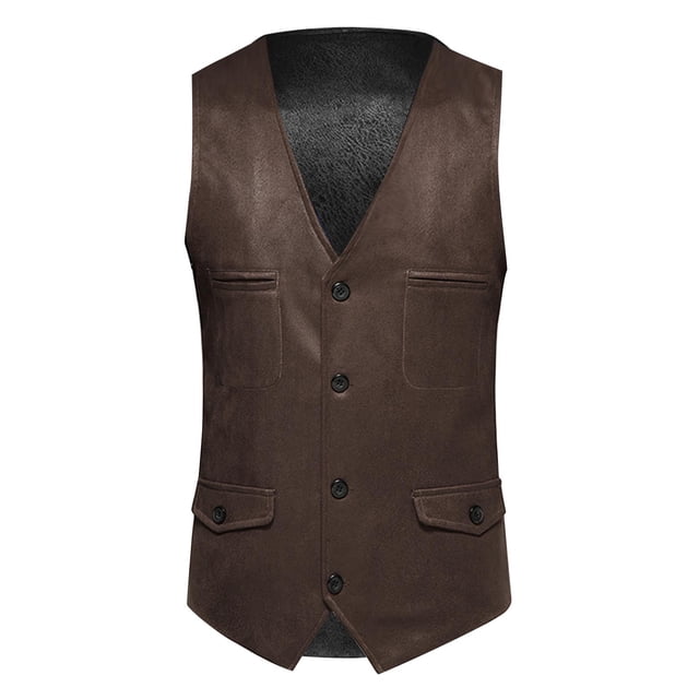 Birdeem Men Solid Fashion Have Pockets Single Breasted Stage Costume Vest Tops Blouse