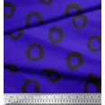 thumbnail image 2 of Soimoi Blue Cotton Cambric Fabric Line & Circle Geometric Print Sewing Fabric Yard 56 Inch Wide, 2 of 3