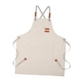 thumbnail image 4 of Elodie Tablier en Toile Polyvalent avec Sangle Réglable pour Salon de Peinture Serveur Beige, 4 of 8