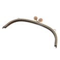 thumbnail image 1 of simhoa 24.5cm Metal Arch Frame Kiss Clasp Lock Bead Head for DIY Handbag Purse Coin Bag Light Grey, 1 of 8