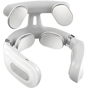 2.0 Neck Massager with Heat - Kneading, 6 Modes & 15 Intensity Vagus Nerve Stimulator, Hands-Free Ergonomic Design for Deep Muscle Relaxation