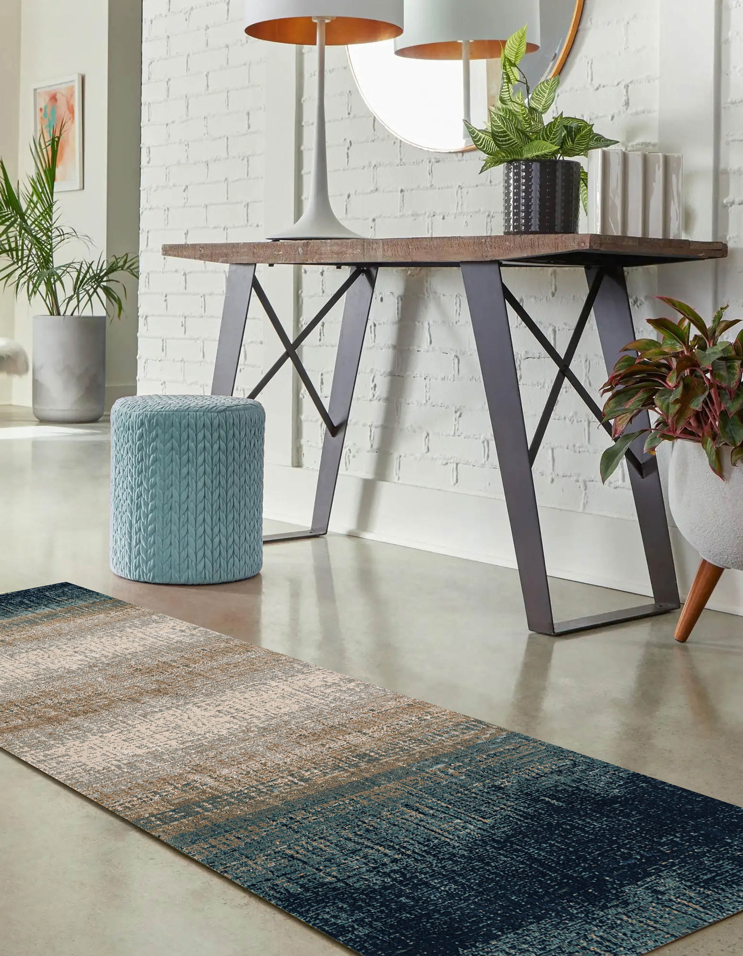 ECARPET Sable Tapis de Couloir pour Salon, Chambre, Salle A Manger, Entrée, Couloir et Plus Encore.