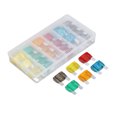thumbnail image 1 of Mini Auto Fuses, Zinc Alloy Easy Identification 20A 30A 40A 50A 60A 70A 24PCS Car Fuse Set  For Boats Ships, 1 of 8