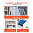 thumbnail image 4 of KFFKFF 2 Drawer Wooden File Cabinet, Mobile Filing Cabinet with Open Shelves, Lockable Lateral Rolling File Storage with Adjustable Shelves, 4 of 9