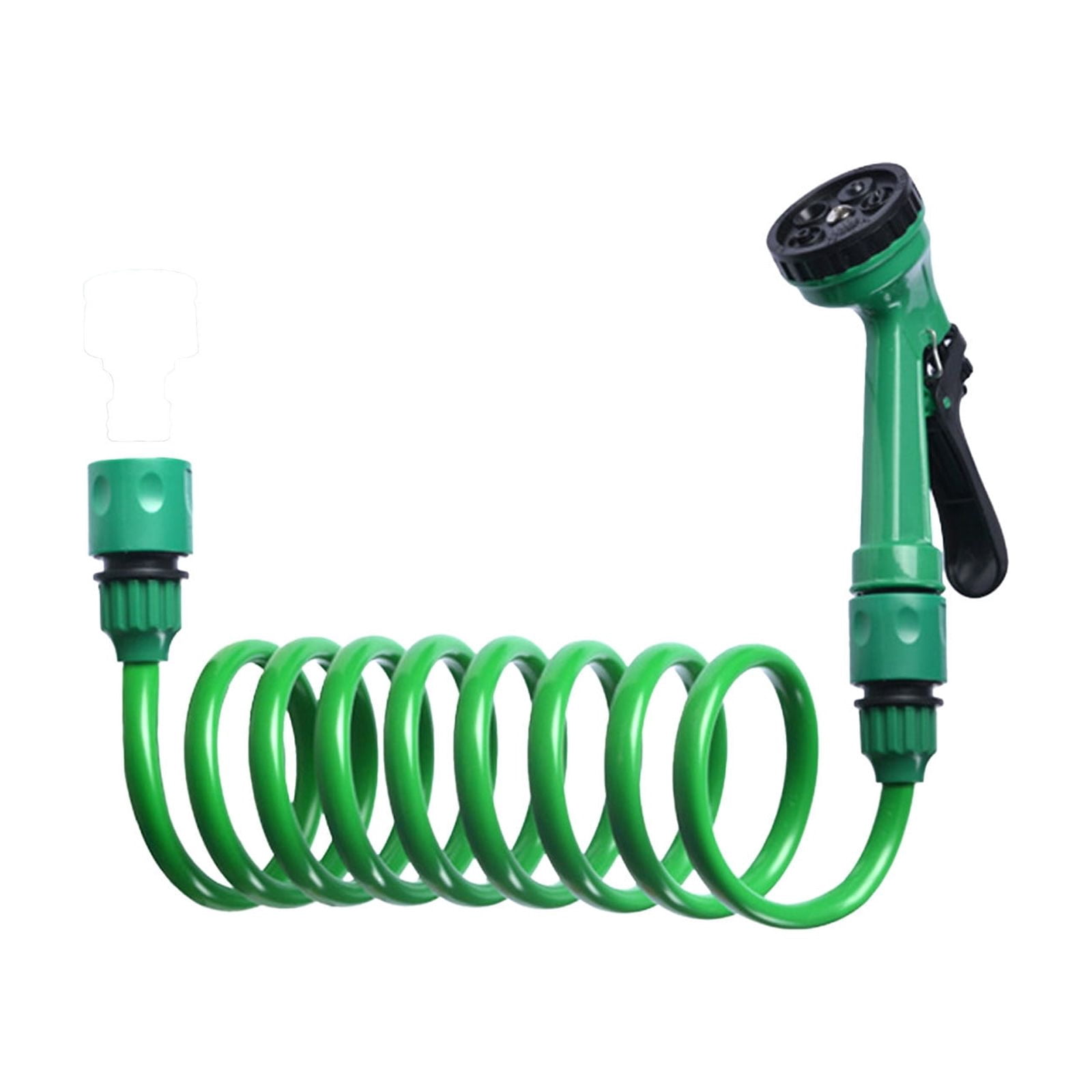 Birdeem Retractable Garden Hose 32.8 FT, Expandable Water Hose with 5 Pattern Spray Nozzle, Lightweight Outdoor Hose for Watering Plants, Car Washing, Patio Cleaning and Pet Showering