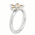 thumbnail image 3 of Bague Fleur de Citrine Stackable Expressions en Argent Sterling Taille 6, 3 of 3