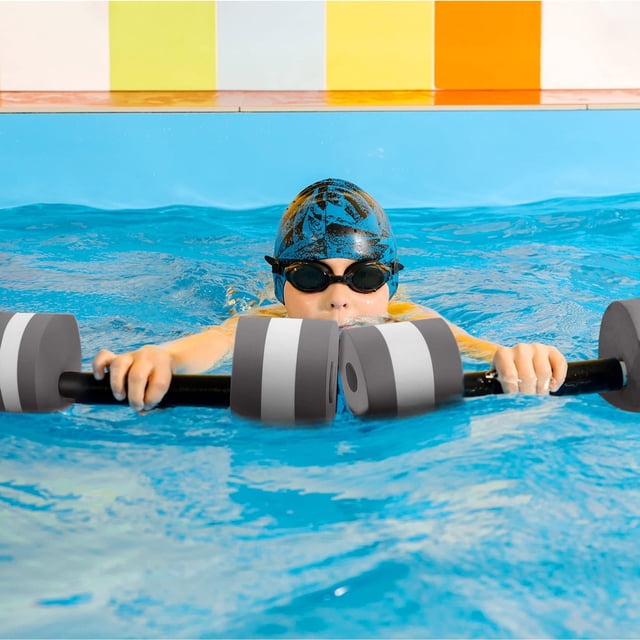 Aquatic Fitness Buoys 2pc Set for Water Exercise Lightweight EVA Floating Dumbbells for Swimming and Pool Training