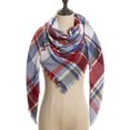 thumbnail image 1 of Womens Warm Scarf Square Shawls Infinity Scarves Stripe Plaid Rough Surface，10#, 1 of 4