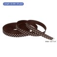thumbnail image 2 of Uxcell Grosgrain Ribbons with White Dots Ribbon Bow Decoration Crafts Gift Wrapping Wedding Dark Brown 25 Yards 3/8 Inch, 2 of 7