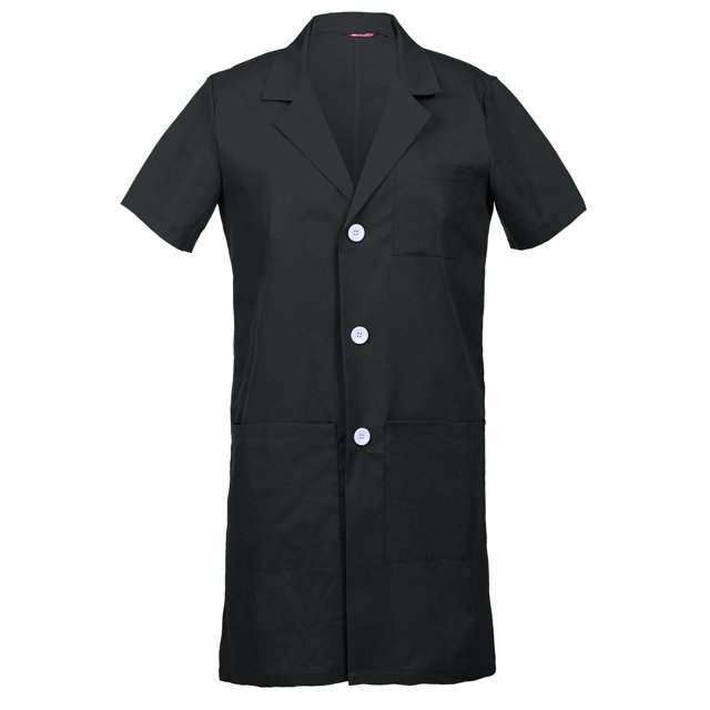 Men's Short Sleeves Lab Coat Laboratory Doctor Workwear