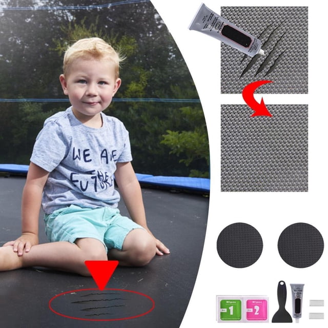 Feltree Round Trampoline Patch Repair Kit to Repair Holes Or Tears on Trampoline Mattress